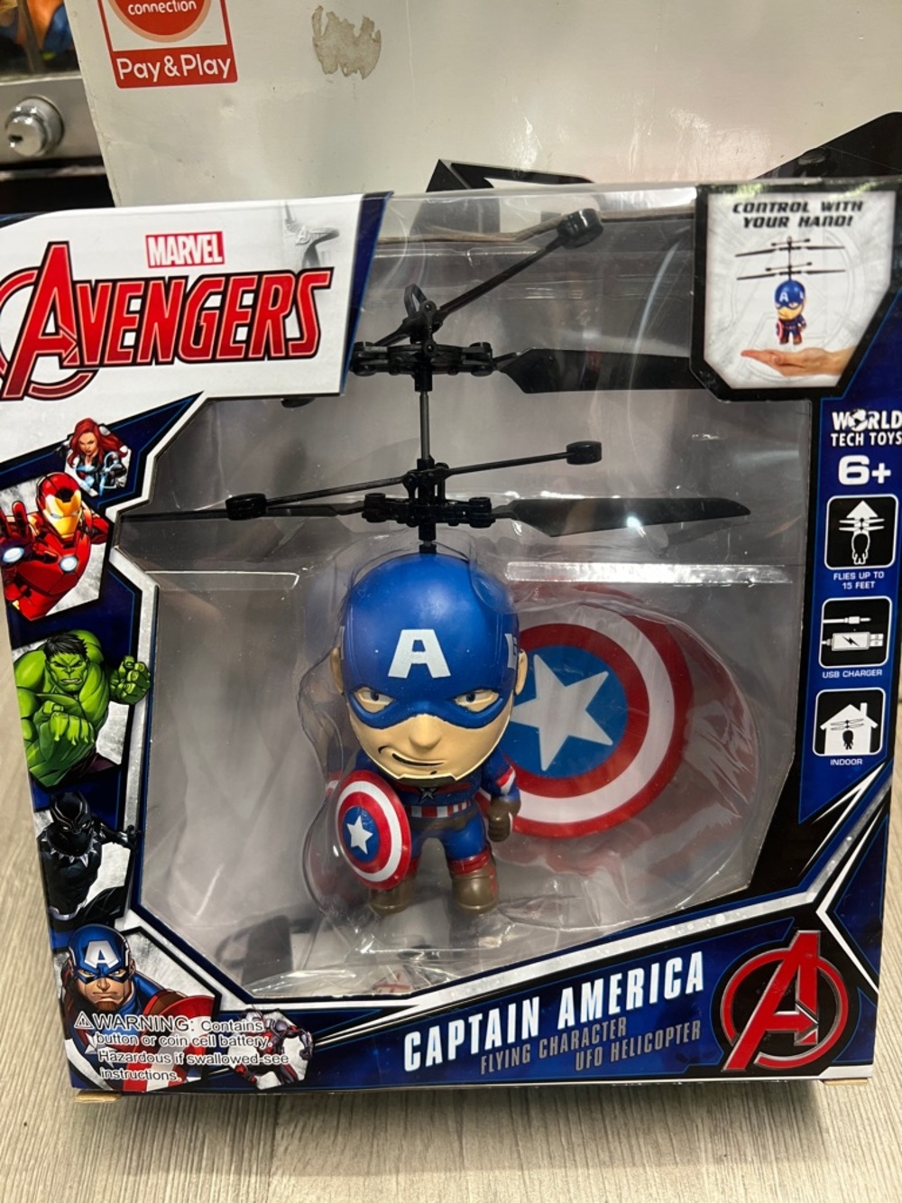 Captain America Flying Character Toy - Blue